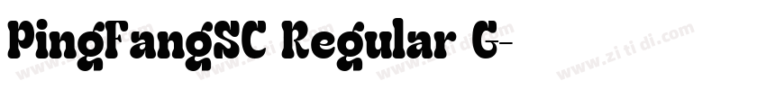 PingFangSC Regular G字体转换 PingFangSC Regular G字体转换